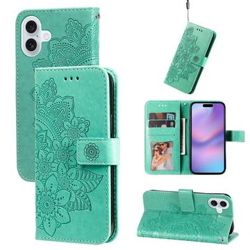 iPhone 17 Mandala Series Etui med Pung - Grøn
