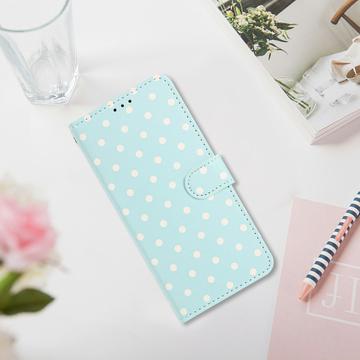 iPhone 17 Pung Etui med Prikket Mønster - Blå