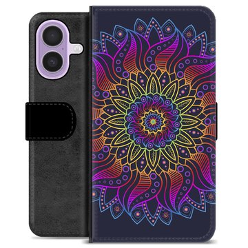 iPhone 17 Premium Flip Cover med Pung - Farverig Mandala