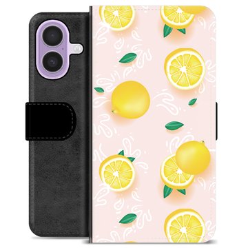 iPhone 17 Premium Flip Cover med Pung - Citron Mønster