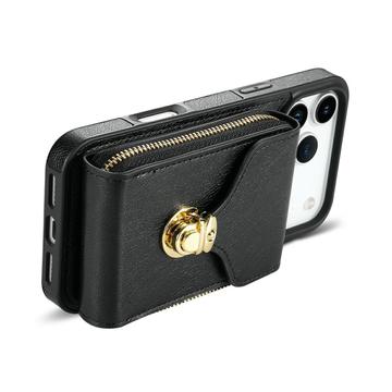 iPhone 17 Pro Alt-i-et cover med pung og rem - Sort