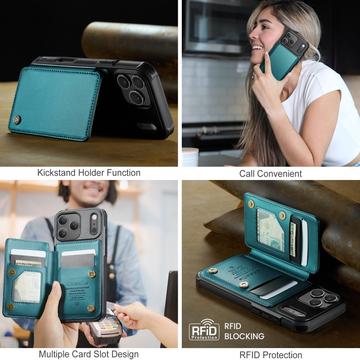 iPhone 17 Pro Caseme C22-etui RFID-kortpung - grøn