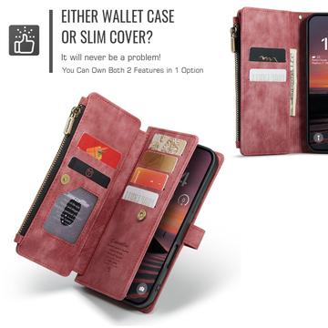 iPhone 17 Pro Caseme C30 Multifunktionel Pung - Rød