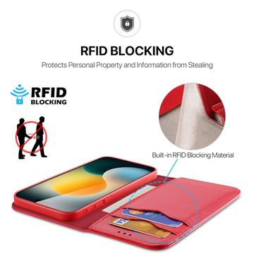 iPhone 17 Pro Dux Ducis Hivo Læderpung - Rød