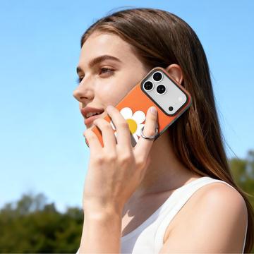 iPhone 17 Pro Dux Ducis Luvy cover med fingerring/håndrem - Orange / Marguerit