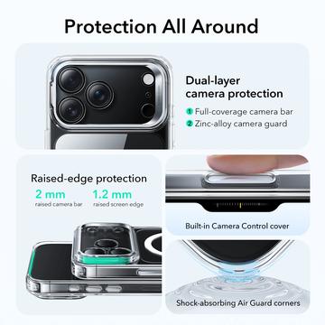 iPhone 17 Pro ESR HaloLock Classic Hybrid Kickstand MagSafe Cover - Klar