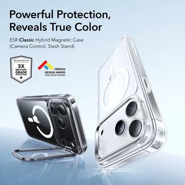iPhone 17 Pro ESR HaloLock Classic Hybrid Kickstand MagSafe Cover - Klar