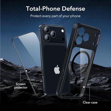 iPhone 17 Pro ESR HaloLock MagSafe Classic Hybridsæt - Gennemsigtig sort