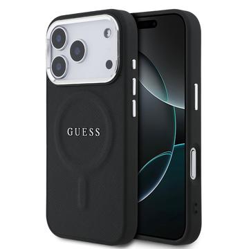 iPhone 17 Pro Guess Saffiano Hybrid Cover - MagSafe Kompatibel - Sort