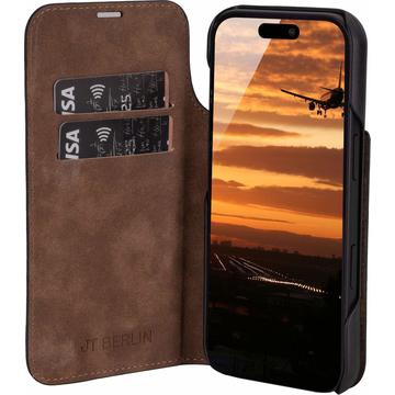 iPhone 17 Pro JT Berlin BookCase Tegel Flip Lædercover - Sort