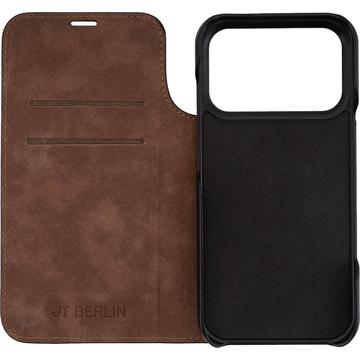 iPhone 17 Pro JT Berlin BookCase Tegel Flip Lædercover - Sort