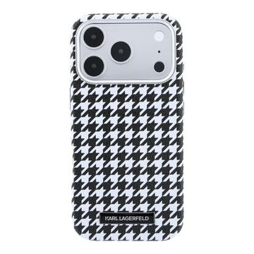 iPhone 17 Pro Karl Lagerfeld Houndtand Harpiksplade Cover - MagSafe-kompatibelt - Sort