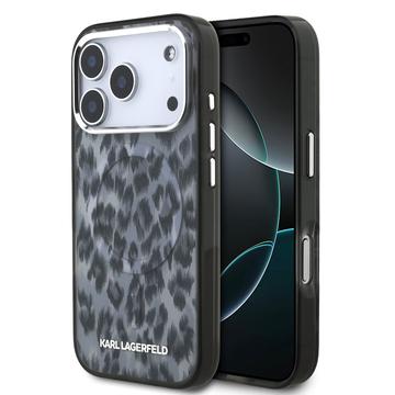 iPhone 17 Pro Karl Lagerfeld IML Leopard Cover - MagSafe-kompatibel - Grå