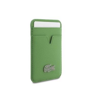 iPhone 17 Pro Lacoste Iconic Petit Pique MagSafe cover og magnetisk kortholder - Grøn