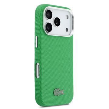 iPhone 17 Pro Lacoste Iconic Petit Pique Metal Logo Cover - MagSafe-kompatibelt - Grøn