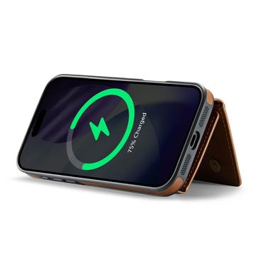 iPhone 17 Pro MagKing K2 MagSafe-etui med aftagelig pung - Brun