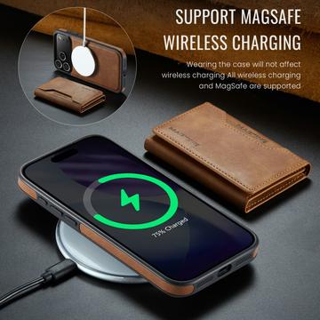 iPhone 17 Pro MagKing K2 MagSafe-etui med aftagelig pung - Brun