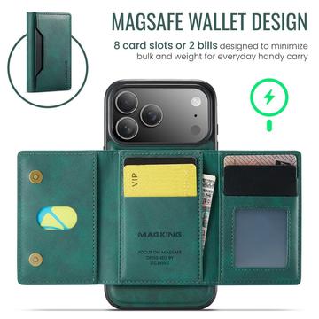 iPhone 17 Pro MagKing K2 MagSafe-etui med aftagelig pung - Grøn