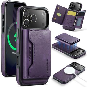 iPhone 17 Pro MagKing K2 MagSafe-etui med aftagelig tegnebog - Lilla
