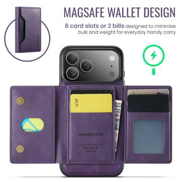 iPhone 17 Pro MagKing K2 MagSafe-etui med aftagelig tegnebog - Lilla