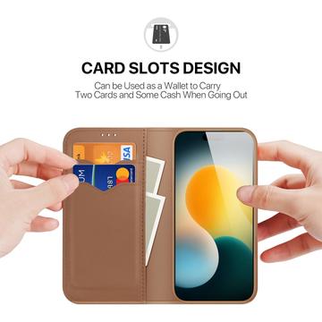 iPhone 17 Pro Max Dux Ducis Hivo Læderpung - Brun