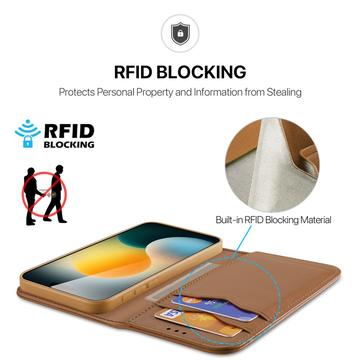 iPhone 17 Pro Max Dux Ducis Hivo Læderpung - Brun