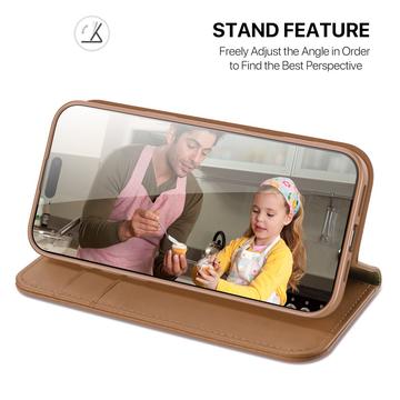 iPhone 17 Pro Max Dux Ducis Hivo Læderpung - Brun