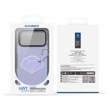 iPhone 17 Pro Max Dux Ducis Luvy cover med fingerring/håndrem - Lilla / Skal
