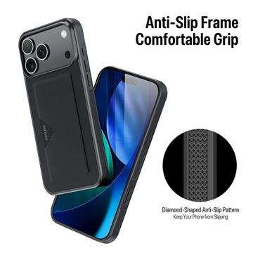 iPhone 17 Pro Max Dux Ducis Pocard Cover med kortholder - Sort