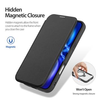 iPhone 17 Pro Max Dux Ducis Skin X Pro Magnetisk Flip Cover - Sort