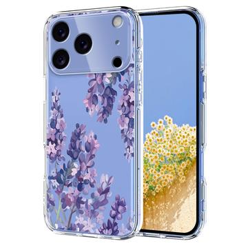 iPhone 17 Pro Max TPU-cover med blomstermønster - Blåregn