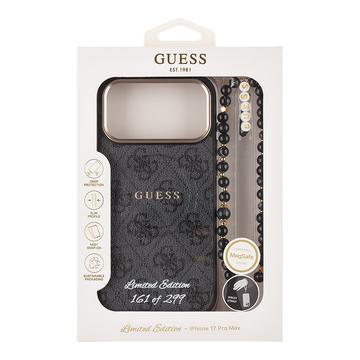 iPhone 17 Pro Max Guess 4G Strap Limited Edition Cover - MagSafe-kompatibel - Sort