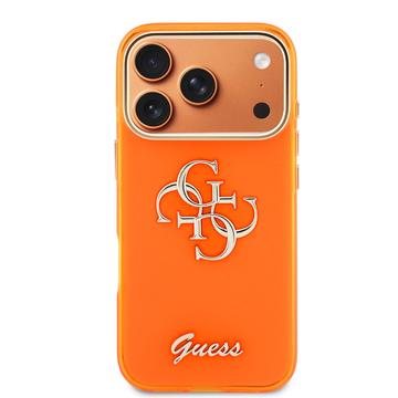 iPhone 17 Pro Max Guess IML 4G Script Metal Logo Cover - Orange
