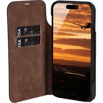 iPhone 17 Pro Max JT Berlin BookCase Tegel Flip Lædercover - Sort
