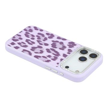iPhone 17 Pro Max Jaucase magnetisk hybrid-cover med leopardprint - Lilla