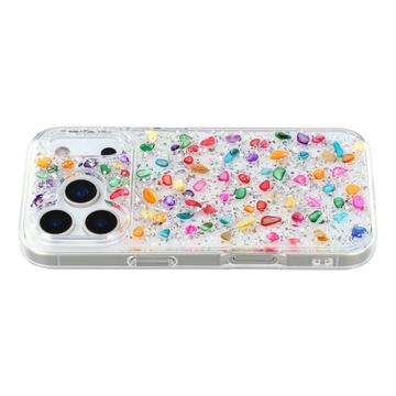 iPhone 17 Pro Max Jaucase Naturstens Epoxy Cover - Hvid