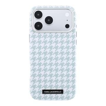 iPhone 17 Pro Max Karl Lagerfeld Houndtand Harpiksplade Cover - MagSafe-kompatibelt - Blå