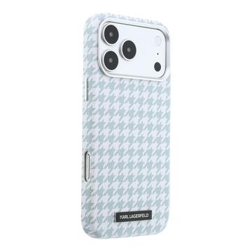 iPhone 17 Pro Max Karl Lagerfeld Houndtand Harpiksplade Cover - MagSafe-kompatibelt - Blå