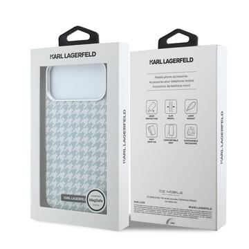 iPhone 17 Pro Max Karl Lagerfeld Houndtand Harpiksplade Cover - MagSafe-kompatibelt - Blå