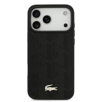 iPhone 17 Pro Max Lacoste Monogramme Gold Logo Cover - MagSafe-kompatibelt - Sort