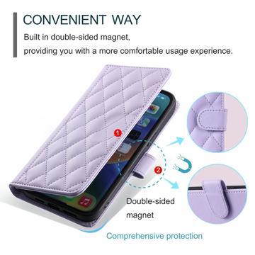 iPhone 17 Pro Max Luksus Vatteret Pung - Lilla