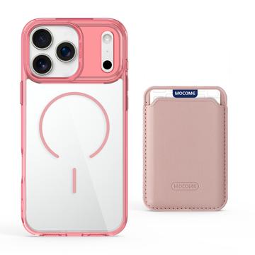 iPhone 17 Pro Max MagSafe Cover med kortholder - pink / gennemsigtig