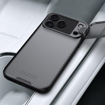 iPhone 17 Pro Max Nillkin CamShield Prop Hybrid Cover - Gennemsigtig sort