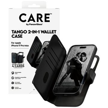 iPhone 17 Pro Max PanzerGlass Care Tango 2-i-1 pungetui - MagSafe-kompatibel - Sort