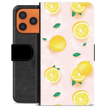 iPhone 17 Pro Max Premium Flip Cover med Pung - Citron Mønster