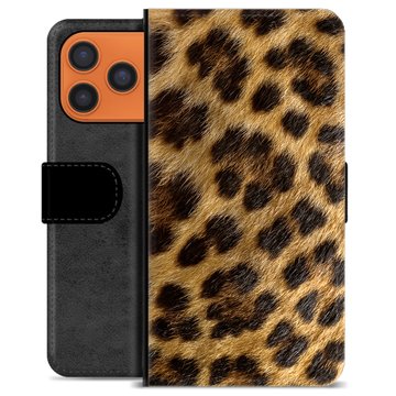 iPhone 17 Pro Max Premium Flip Cover med Pung - Leopard