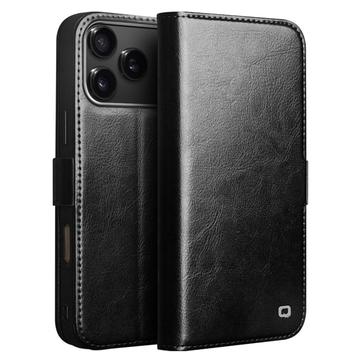 iPhone 17 Pro Max Qialino Classic Læderpung - Sort