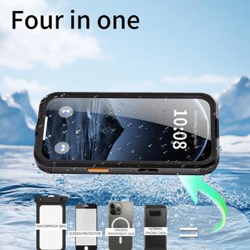 iPhone 17 Pro Max Redpepper IP68 Magnetisk Vandtæt Cover - Sort