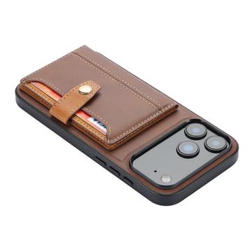 iPhone 17 Pro Max Retro Style Cover med Pung - Brun