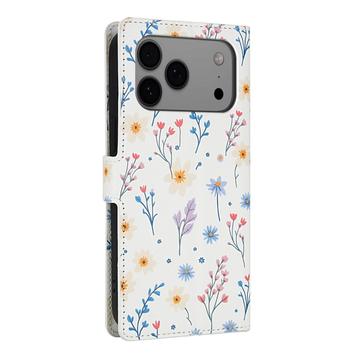 iPhone 17 Pro Max Rhombisk Blomsterpung - farverige blomster